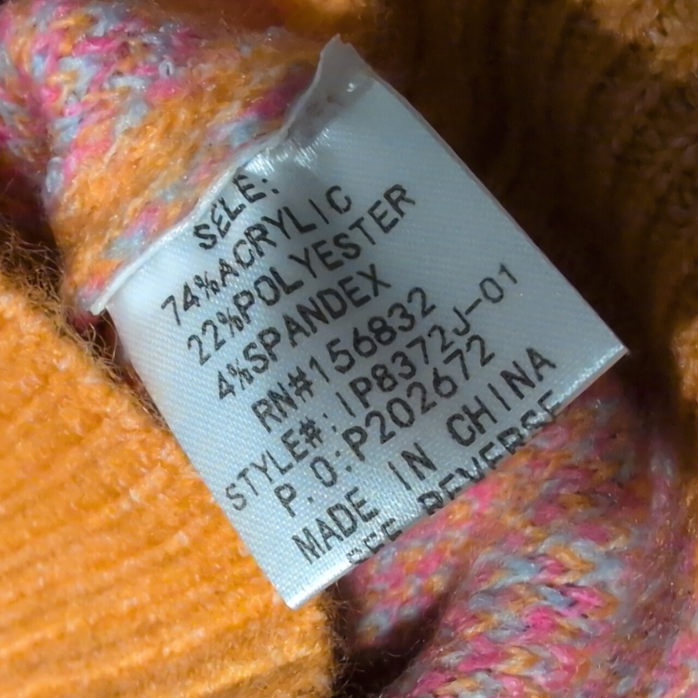 BiBi Orange Patterned Sweater - Picture 6 of 6